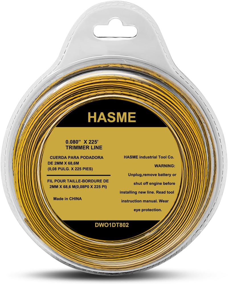HASME Replacement Line for Dewalt Trimmer Replaces for DWO1DT802 Fits for DWO1DT801 885911411851 B00TF02KIQ DCST920B DCST920P1 DCST970B 225-Feet x 0.080-Inch - Image 1